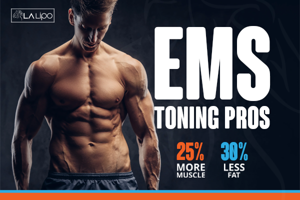 Image of man with sculpted stomach showing the fat loss and muscle gain of LA-EMS Body Sculpting Treatment South Woodford